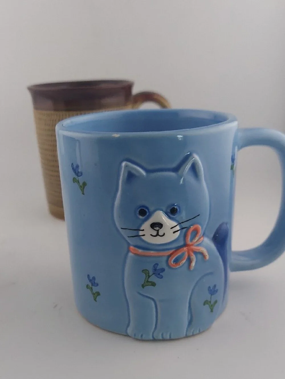 Otagiri Blue Cat, White Teddy & Brown Bear Ceramic Coffee Mugs